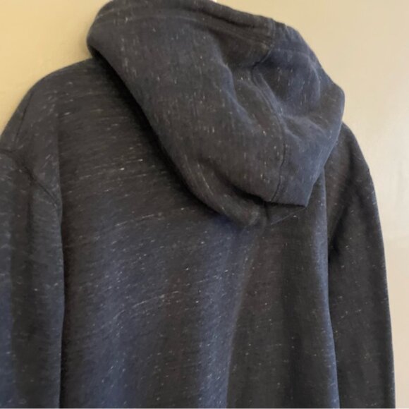 Old Navy Dark Heather Blue Sherpa-Lined Hoodie Zip-Up Sweatshirt - Picture 11 of 15